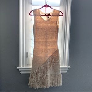 BCBG Maxazris Assymetrical Fringe Dress